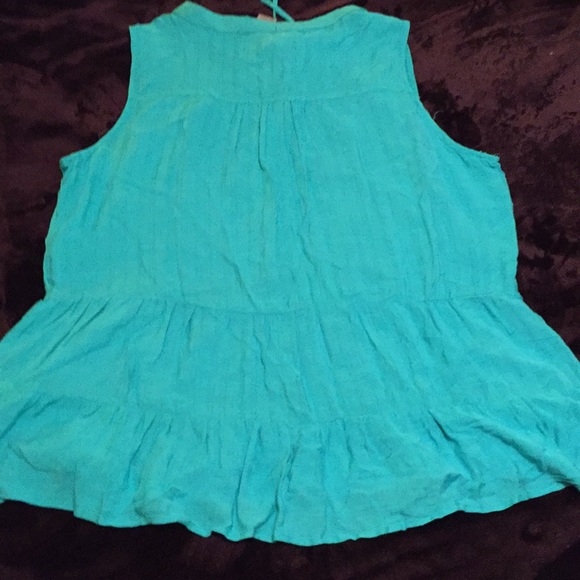 New Directions weekend sleeveless Teal Top - Picture 5 of 8